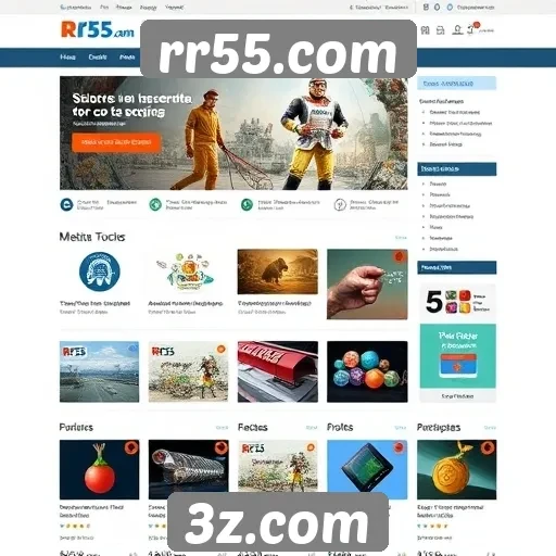 Análise da interface de usuário do site rr55.com